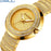 Gold Quartz Waterproof Watch