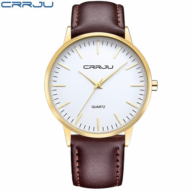 Stainless Steel Quartz Golden Watch