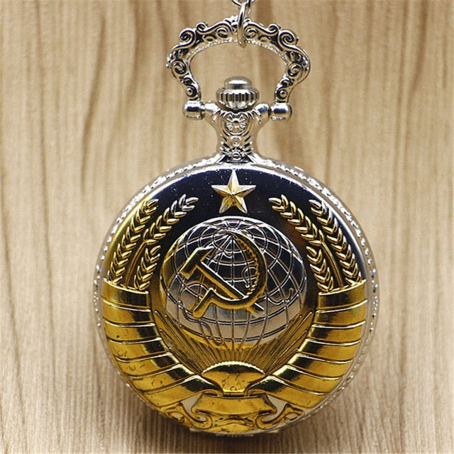 Soviet Badges Sickle Emblem Communism Fob Chain Watch