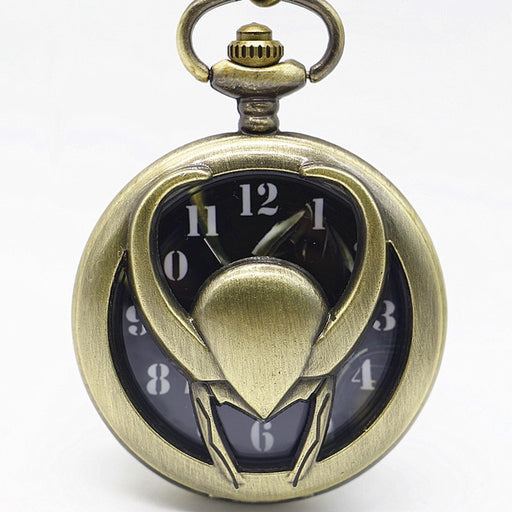 Hollow Bronze Vintage Loki Pocket Watch