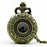 Antique Bronze Constellations Zodiac Pocket Watch