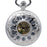 Vintage Silver Crystal Flower Style Mechanical Pocket Watch