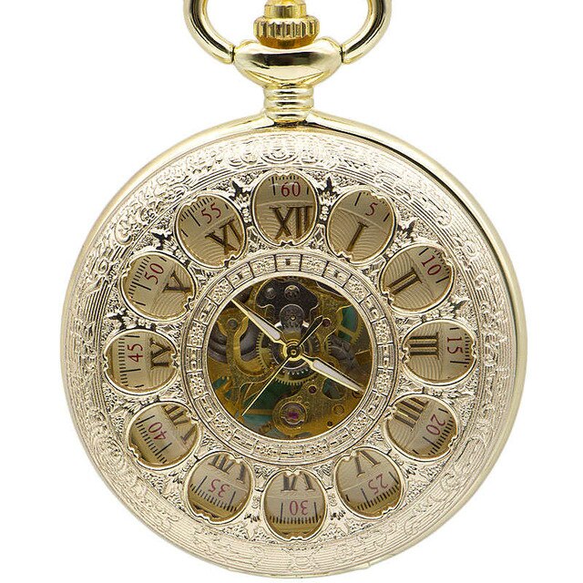 Vintage Silver Crystal Flower Style Mechanical Pocket Watch