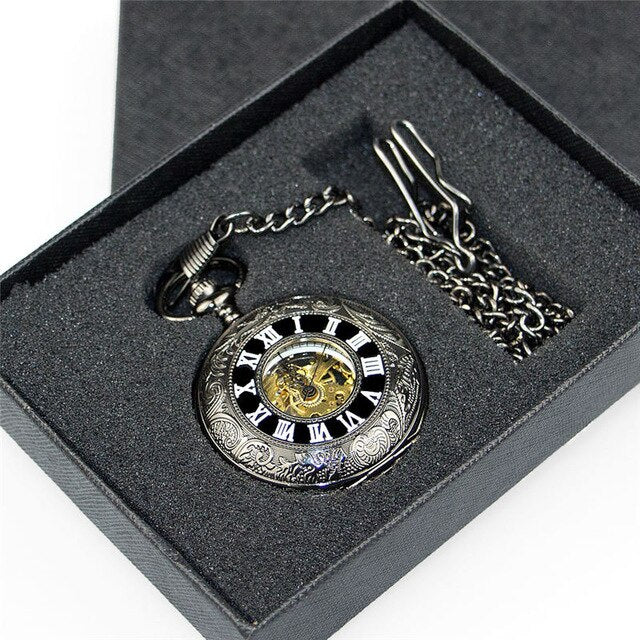 Hand Winding Fashion Automatic Steampunk Exquisite Fob Watch