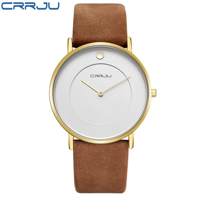 Waterproof Leather Strap Quartz Watch