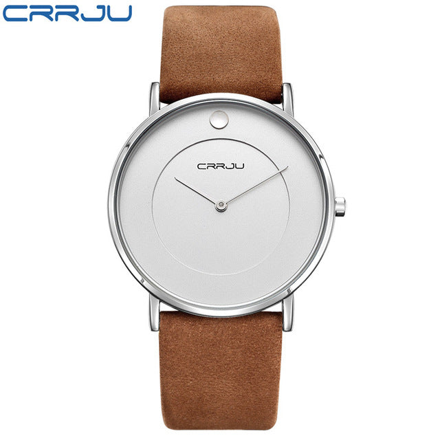 Waterproof Leather Strap Quartz Watch