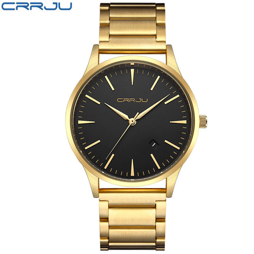 Gold Waterproof Quartz Watch