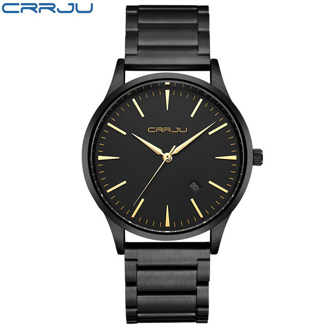Gold Waterproof Quartz Watch