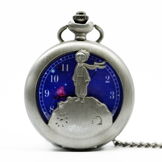 Retro Antique Bronze Little Prince Quartz Pocket Watch