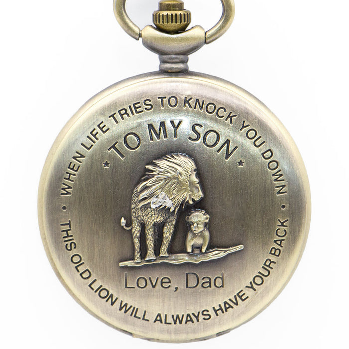 Lion King Quartz Pocket Watch