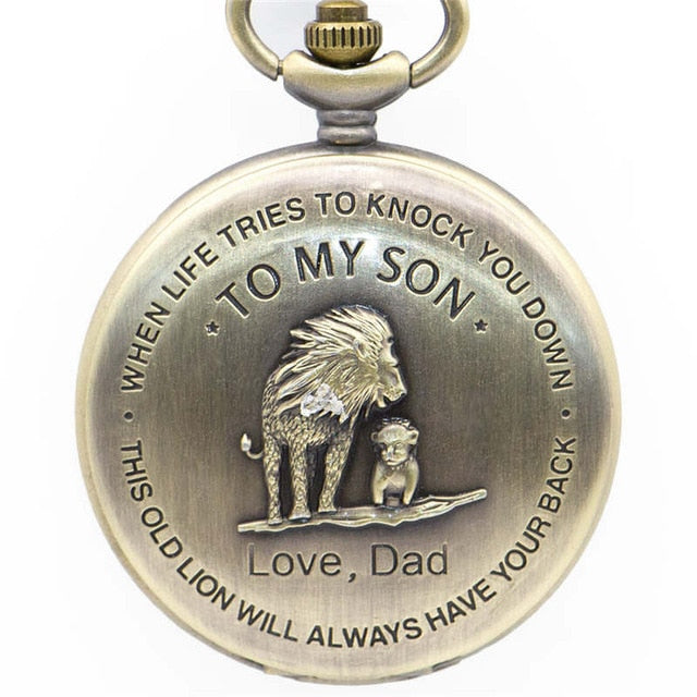 Lion King Quartz Pocket Watch