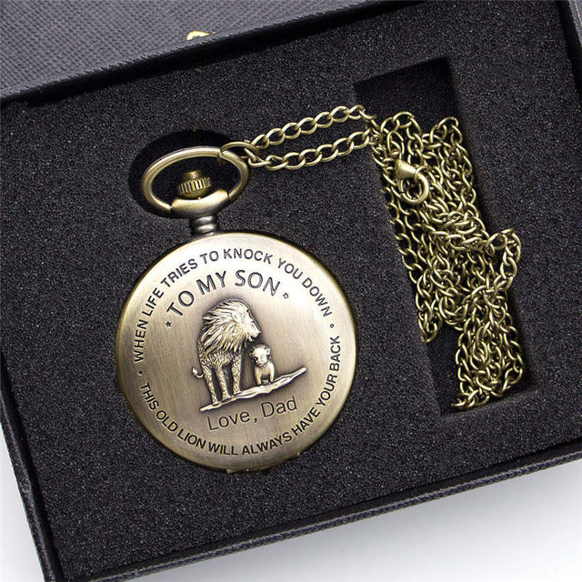 Lion King Quartz Pocket Watch